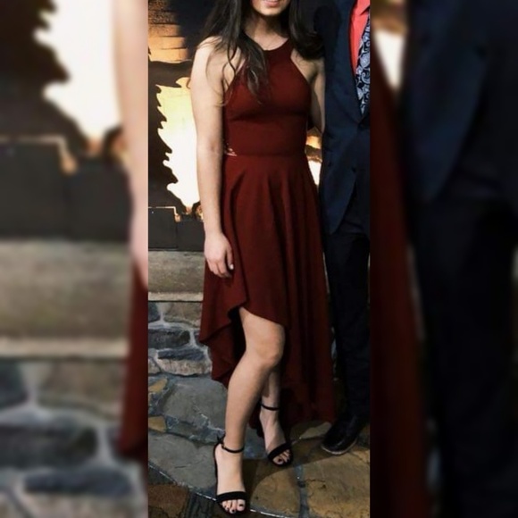 Red Strappy Back Hi-lo Maxi Dress GLAM 💎💎 - Picture 5 of 6